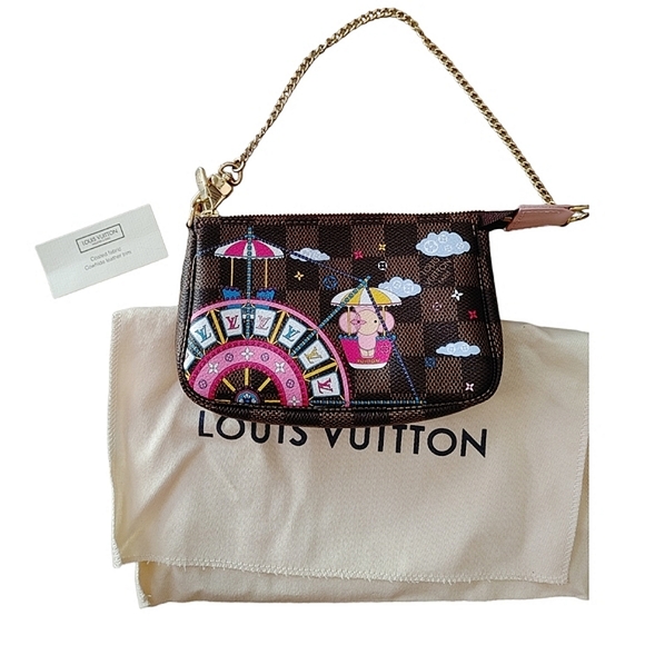 Louis Vuitton Damier Ebene Vivienne Holiday Mini Rose Ballerine - Picture 13 of 15